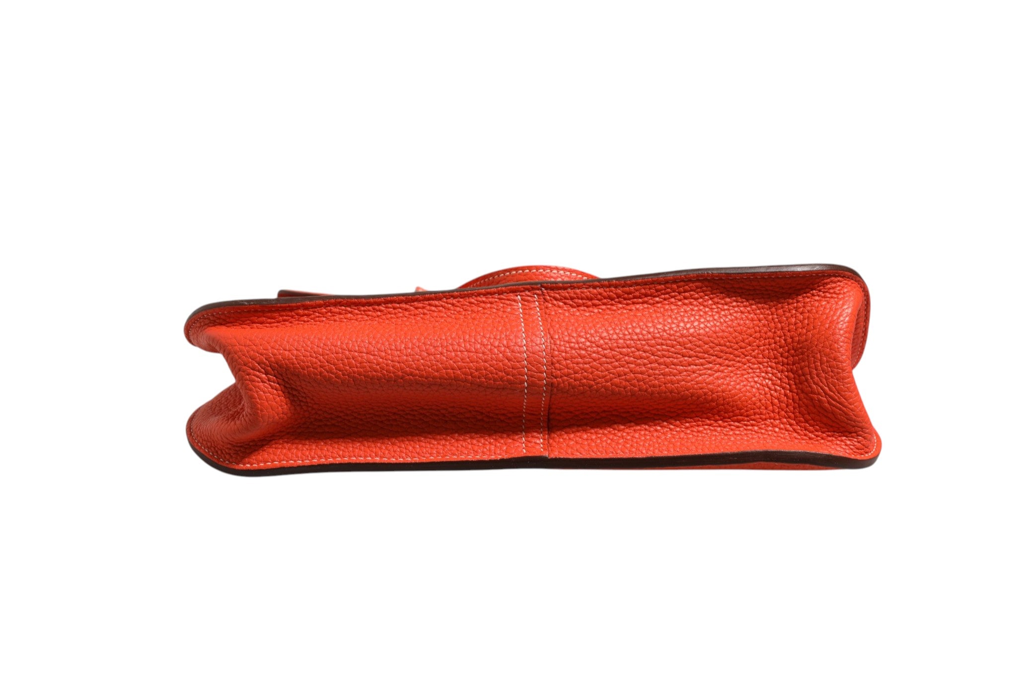 Halzan Orange Rouge Casaque 31 Leather Bag Palladium Hardware