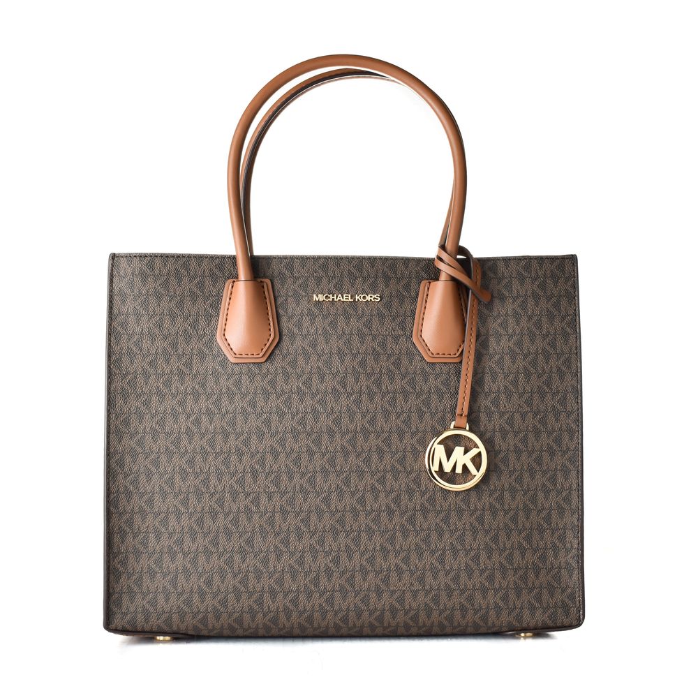 Brown Leather Shoulder Bag by Michael Kors