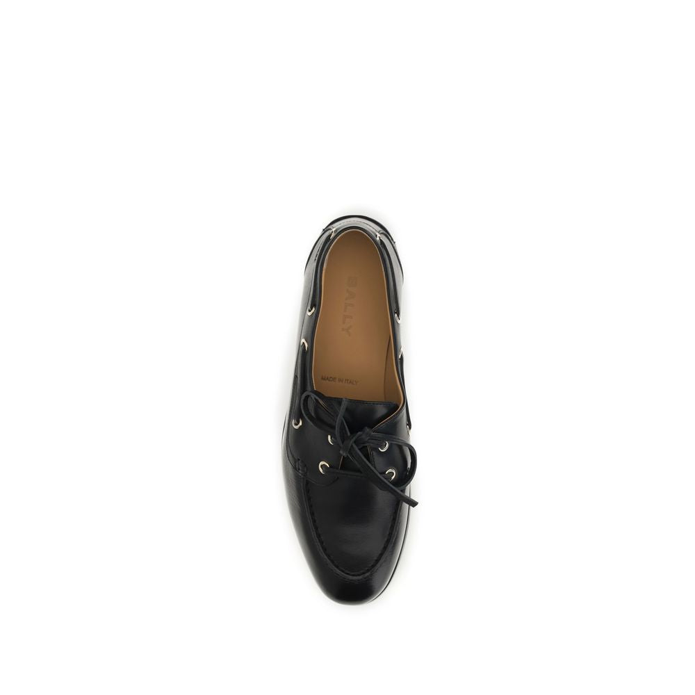 Mocassins à enfiler en cuir de veau noir Bally (Bos Taurus)