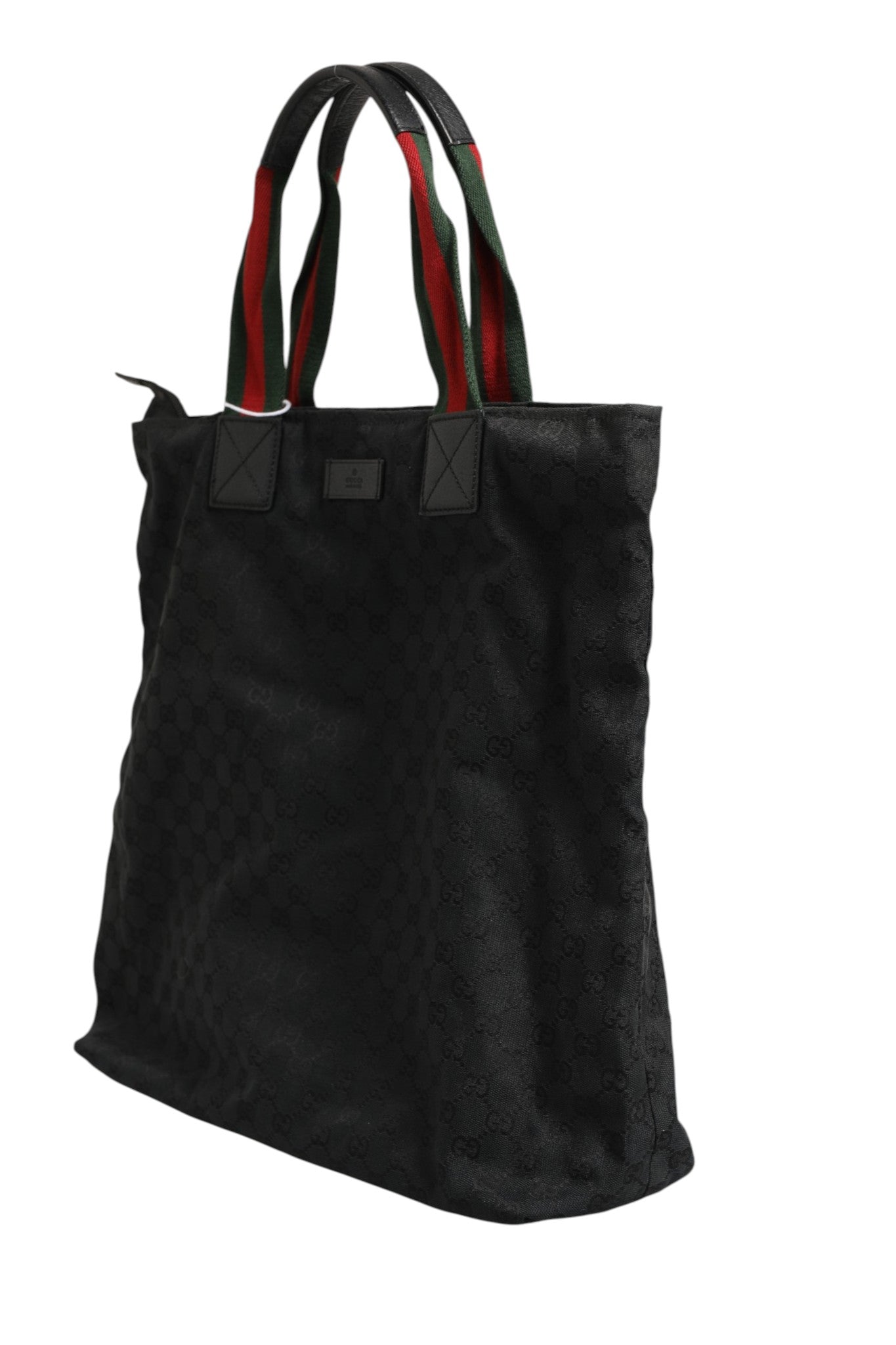 Black Leather GG Canvas Sherry Line Mothers Bag