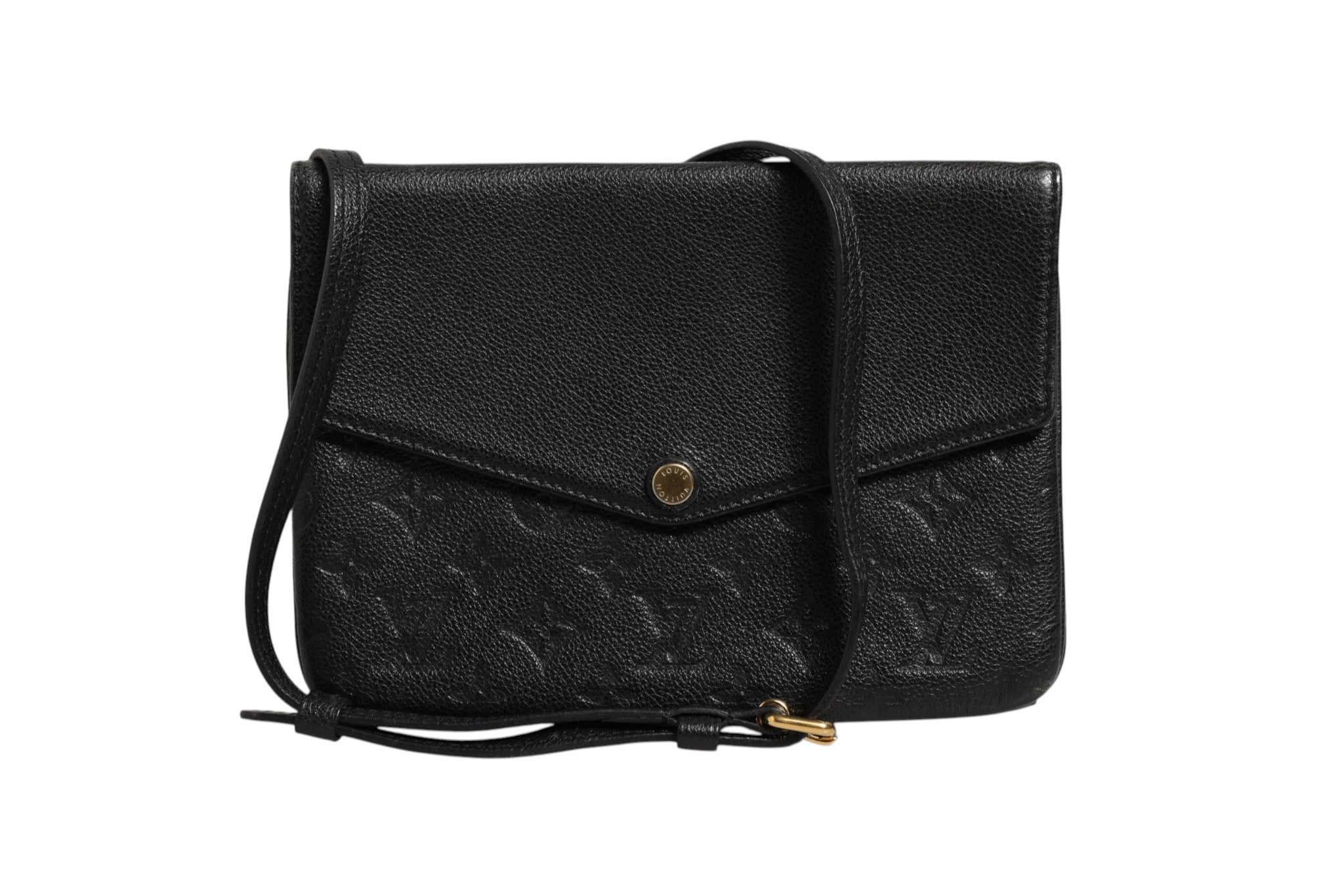 Schwarze Twice-Tasche aus Monogram Empreinte Leder 23cm