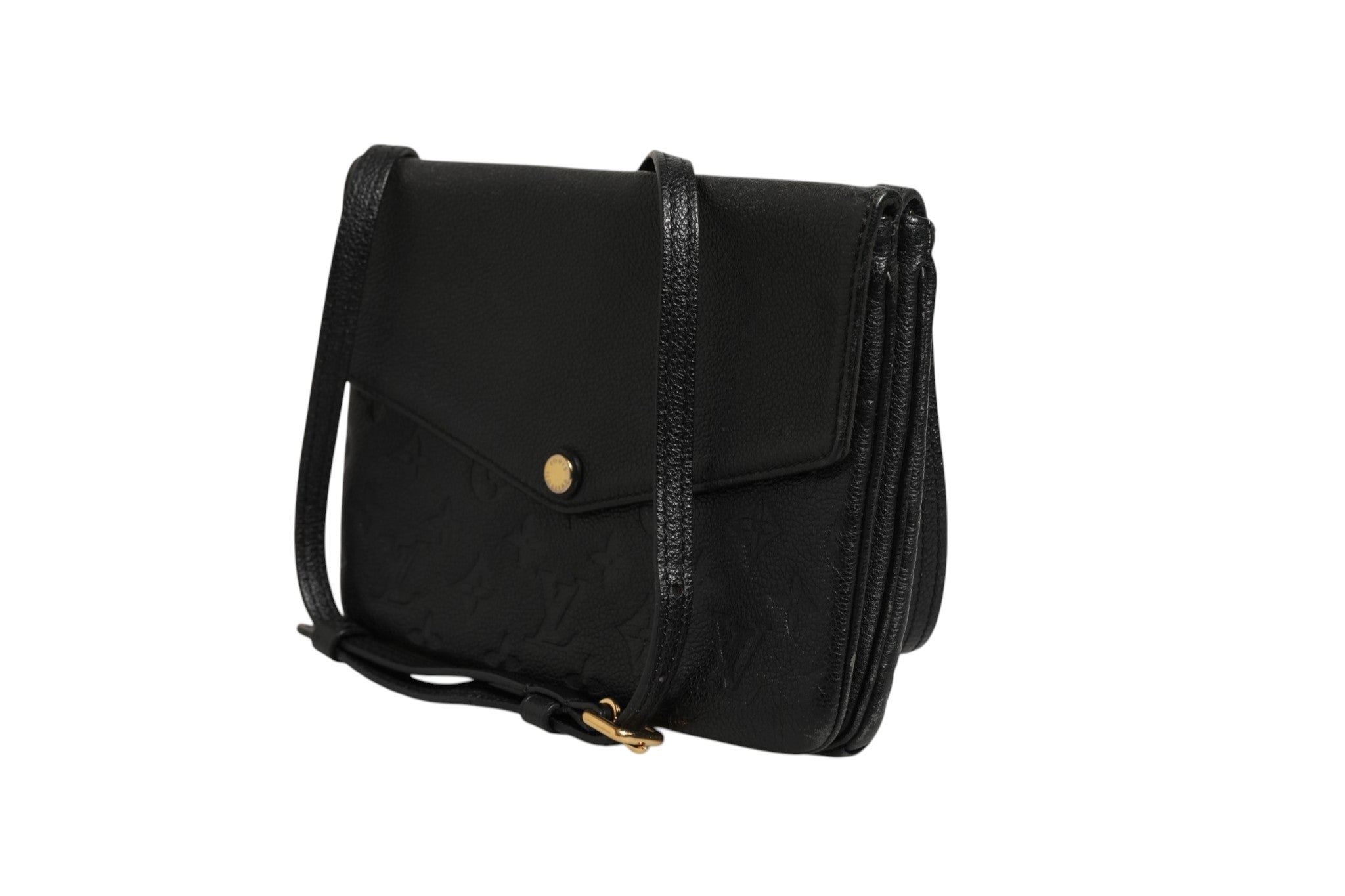 Schwarze Twice-Tasche aus Monogram Empreinte Leder 23cm