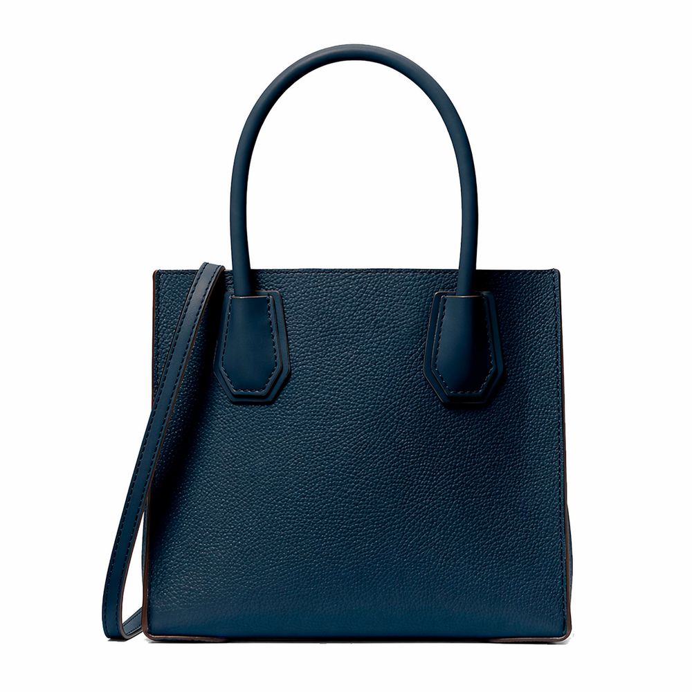 Blaue Nerzhandtasche von Michael Kors