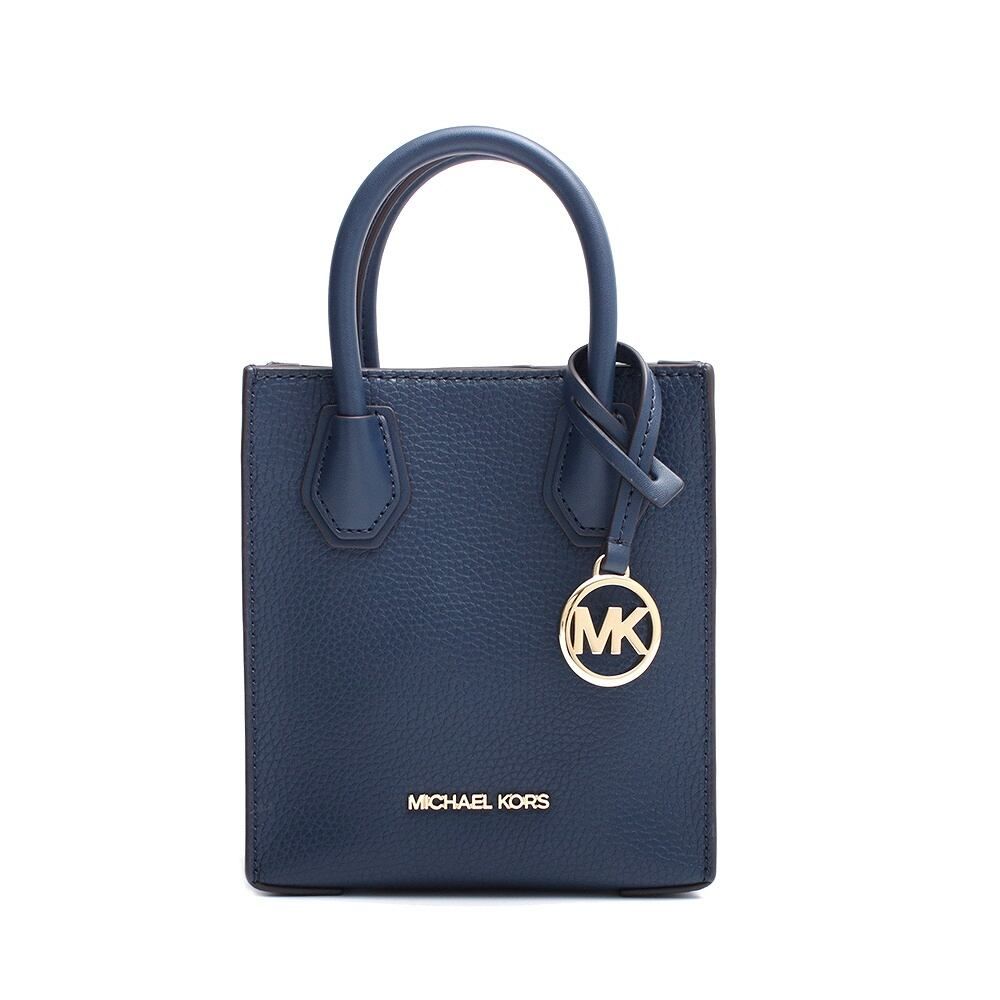 Blaue Pelzhandtasche Mercer von Michael Kors