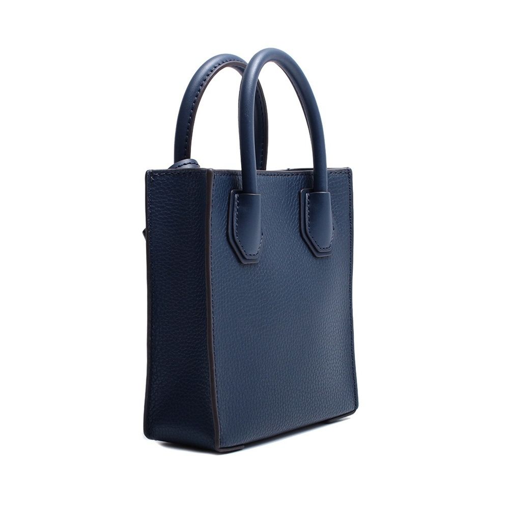 Blaue Pelzhandtasche Mercer von Michael Kors
