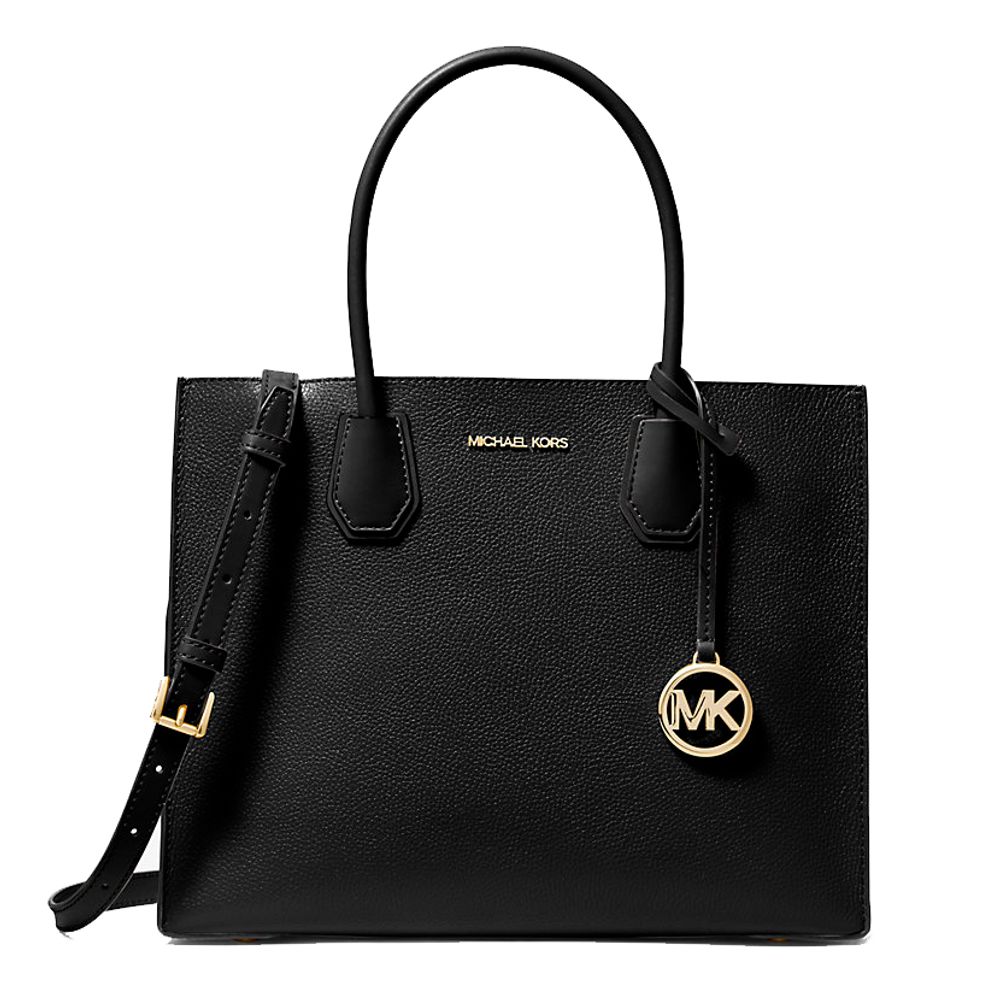 Schwarze Pelzhandtasche Mercer von Michael Kors