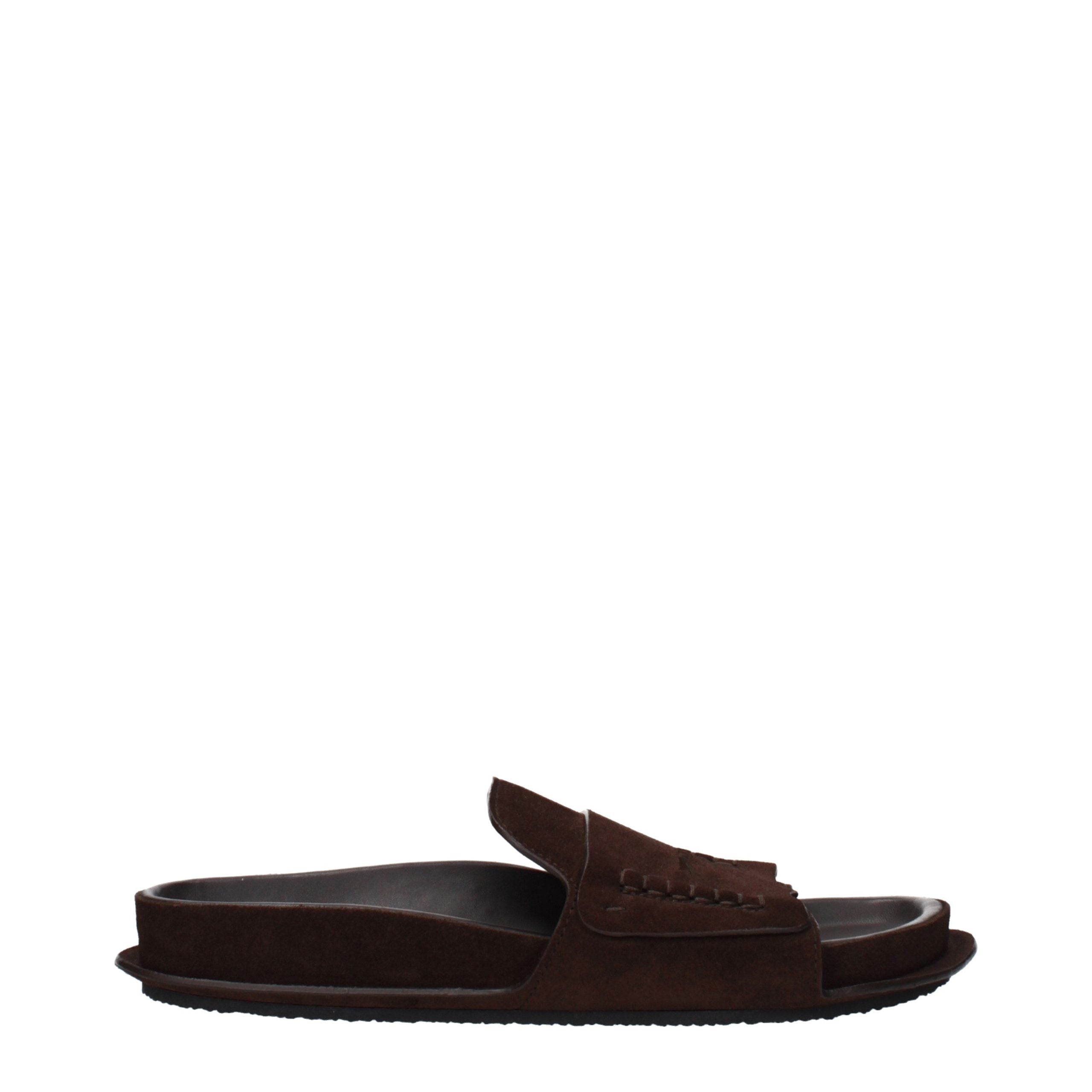 Brown Leather Slippers by Jacquemus