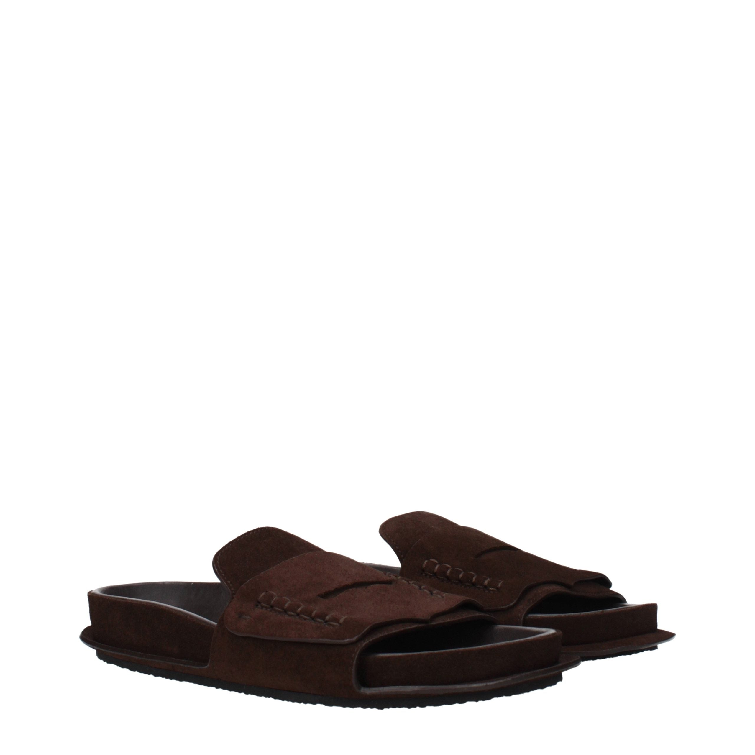Brown Leather Slippers by Jacquemus
