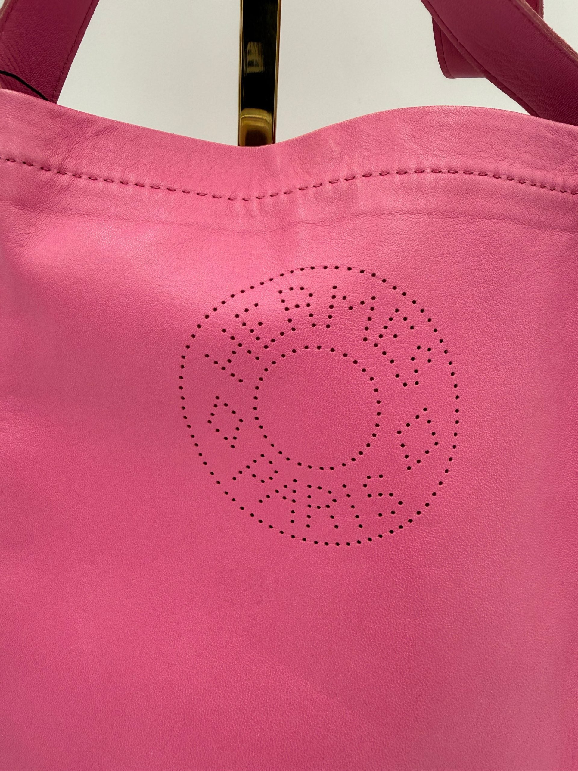 Hermès Silver Pink Clou de Selle Leather Handbag