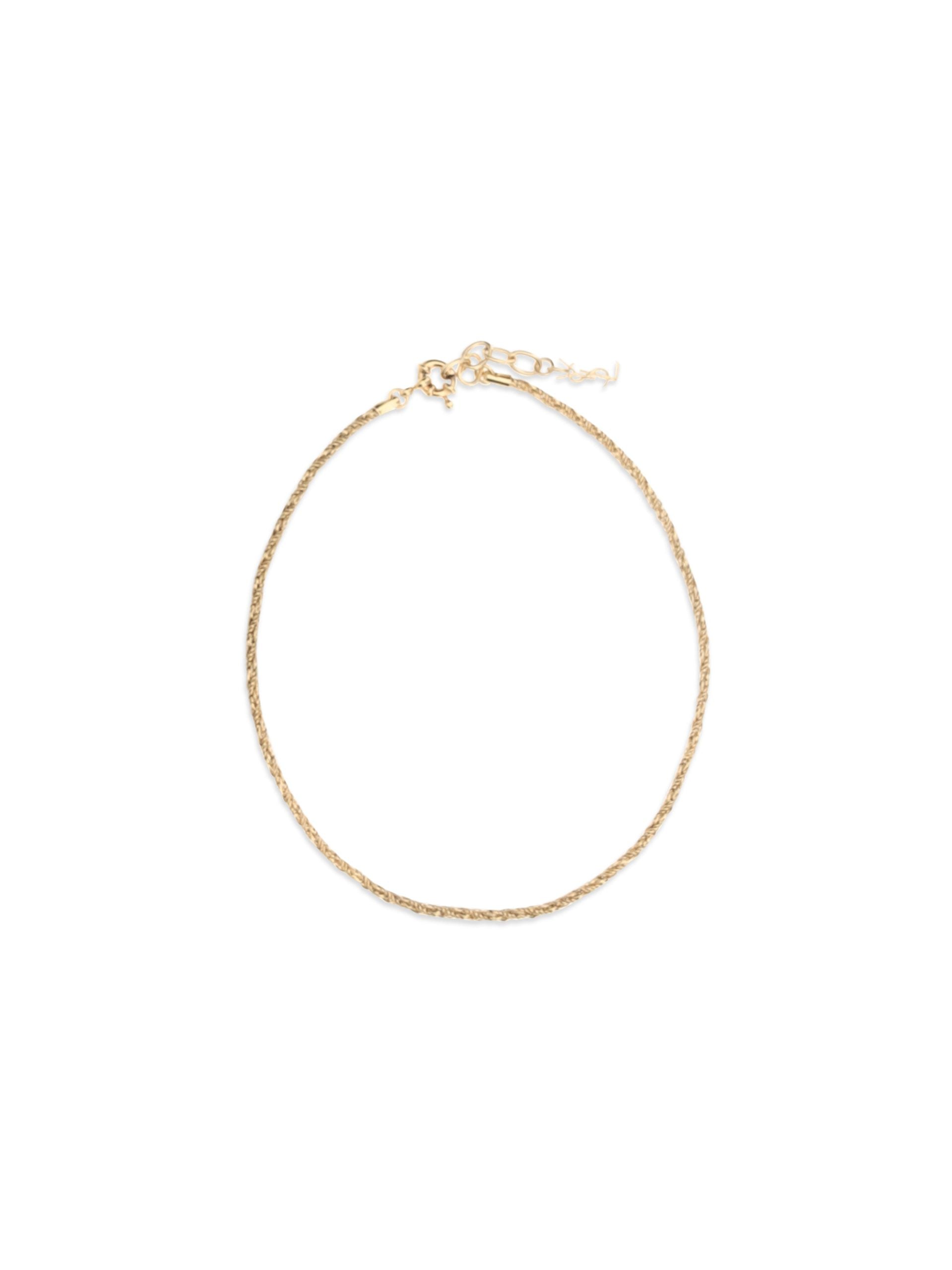 Gold Necklace with Twisted Rope Chain and Cassandre Charm
