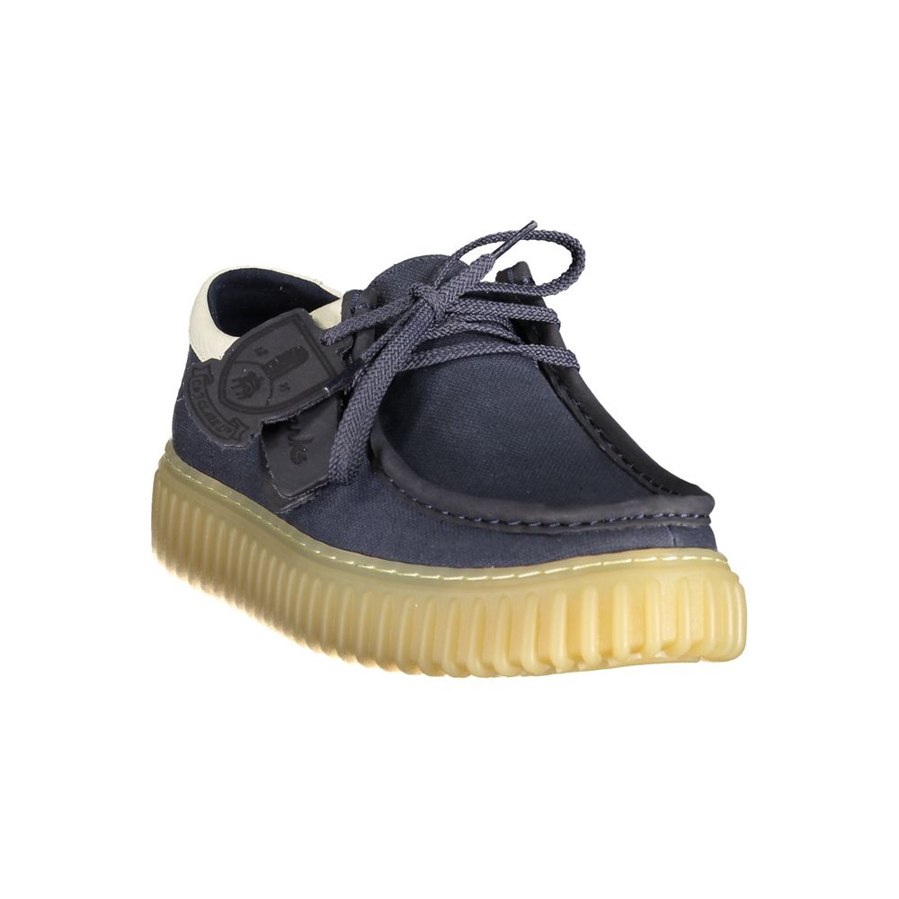 Blaue Schnürschuhe für Herren aus Synthetikleder von CLARKS