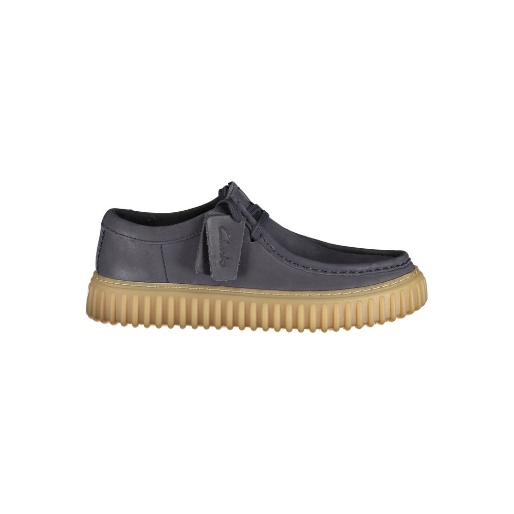 Klassischer Herren-Schnürschuh aus blauem Leder