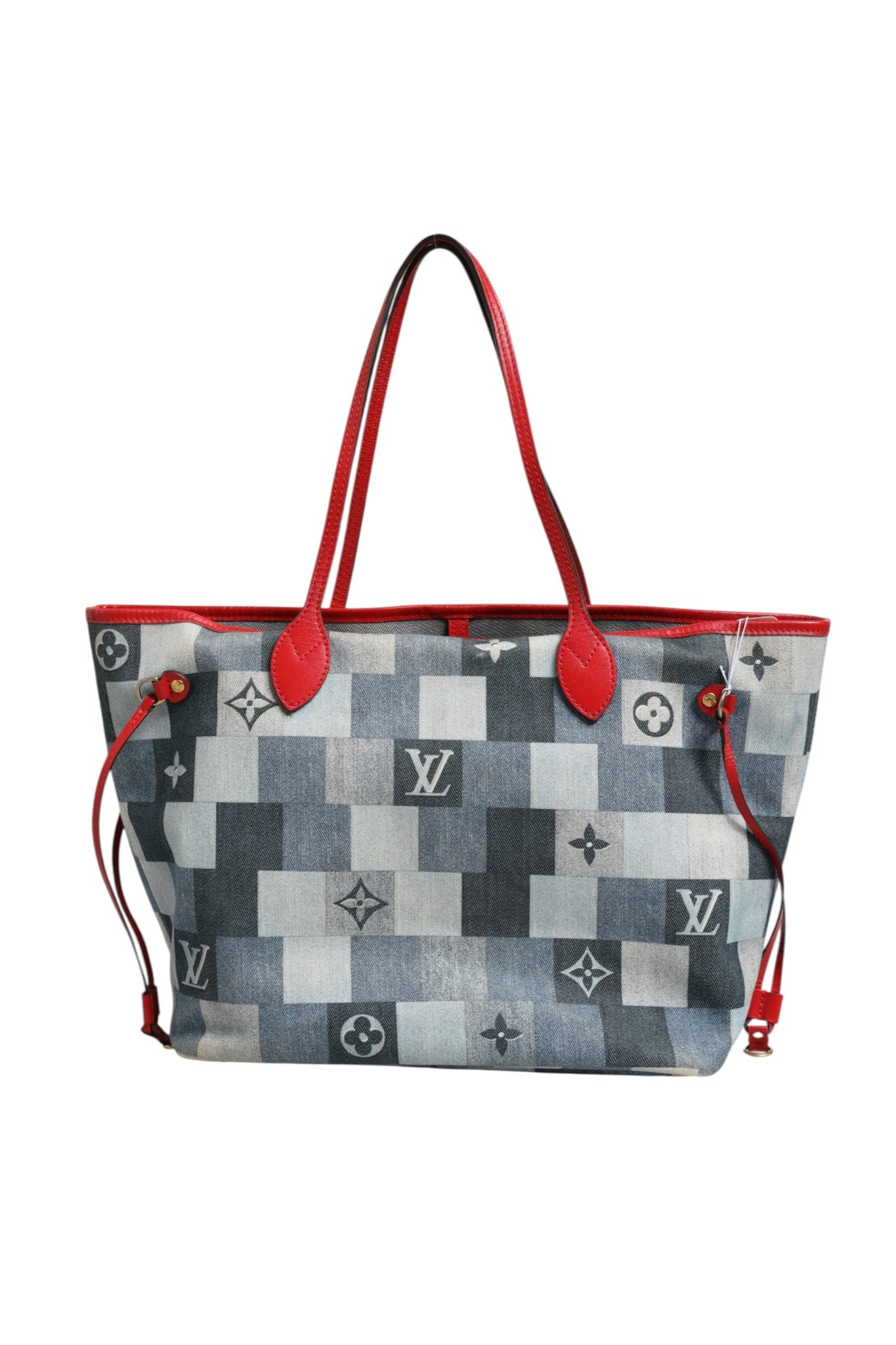 Louis Vuitton Neverfull Patchwork Monogram Denim Einkaufstasche