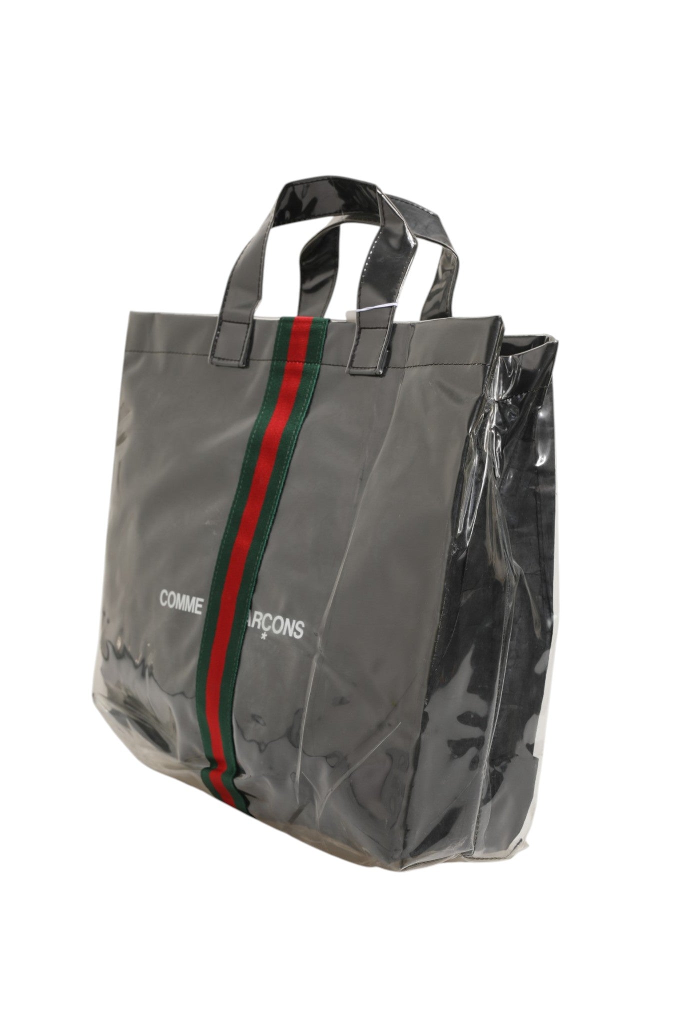 Schwarze Leder-GG-x-Comme-des-Garçons-Tragetasche