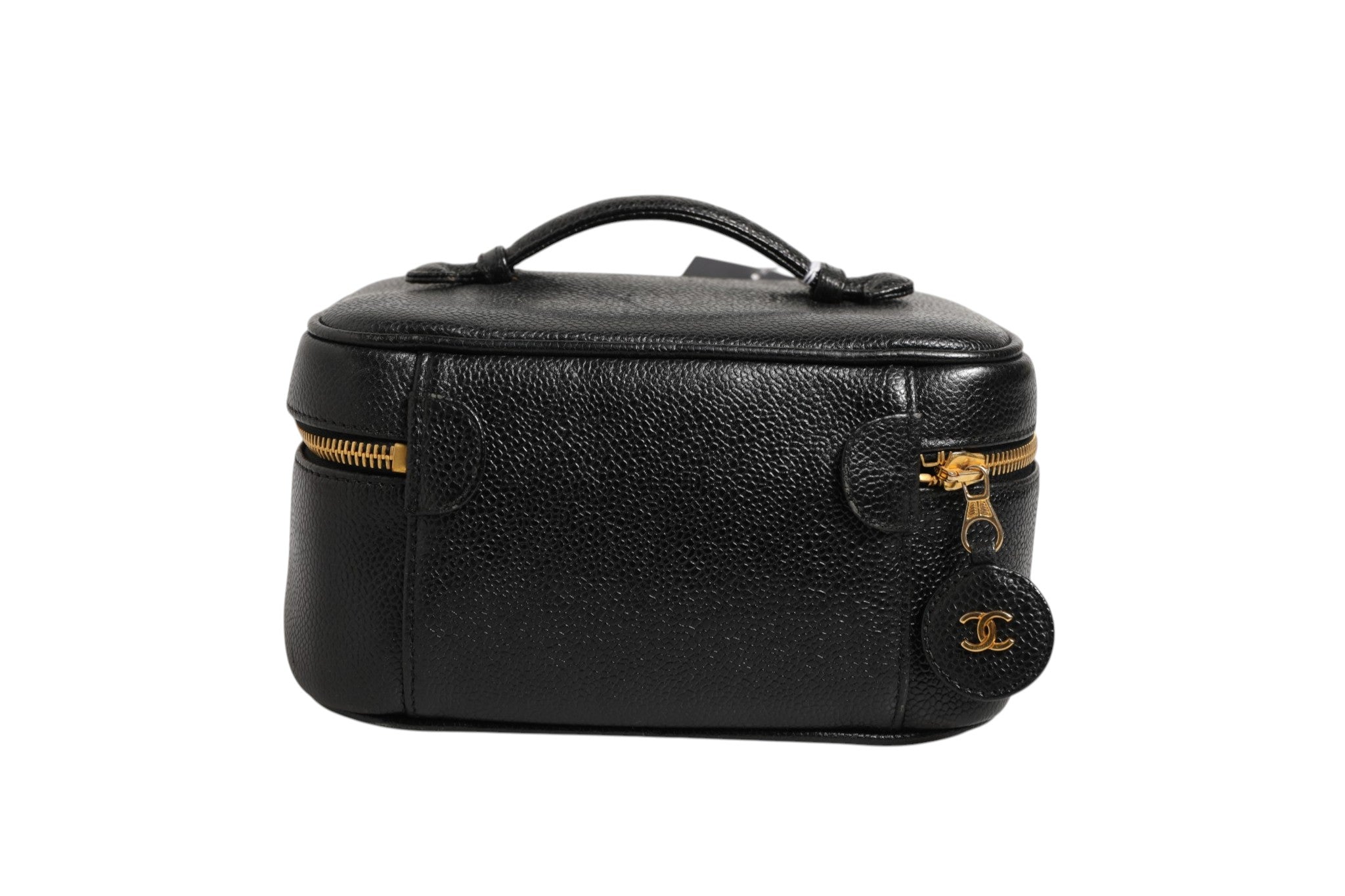 Chanel Black and gold makeup bag