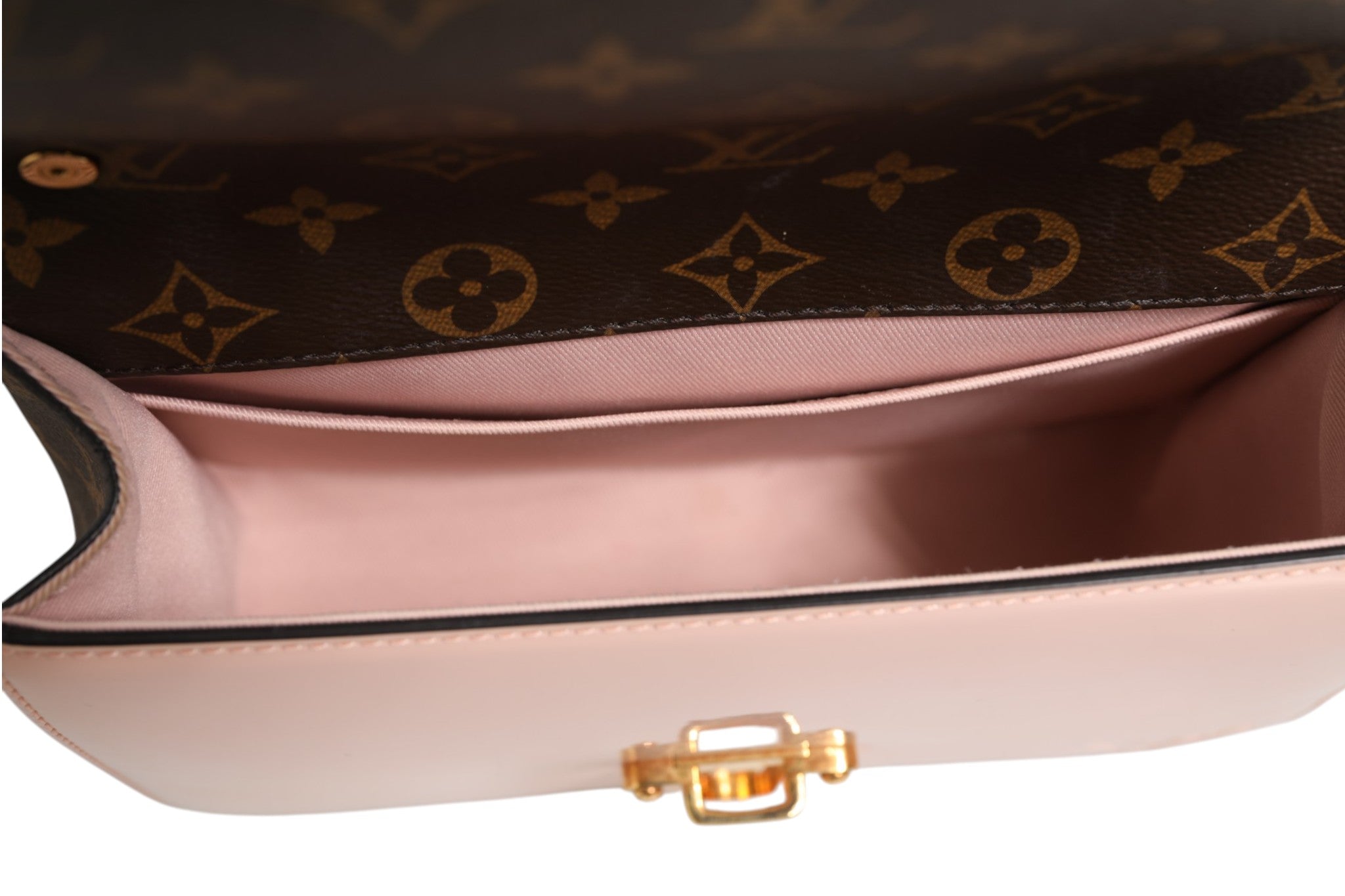 Sac bandoulière Louis Vuitton Cherrywood BB en toile Monogram et cuir verni rose