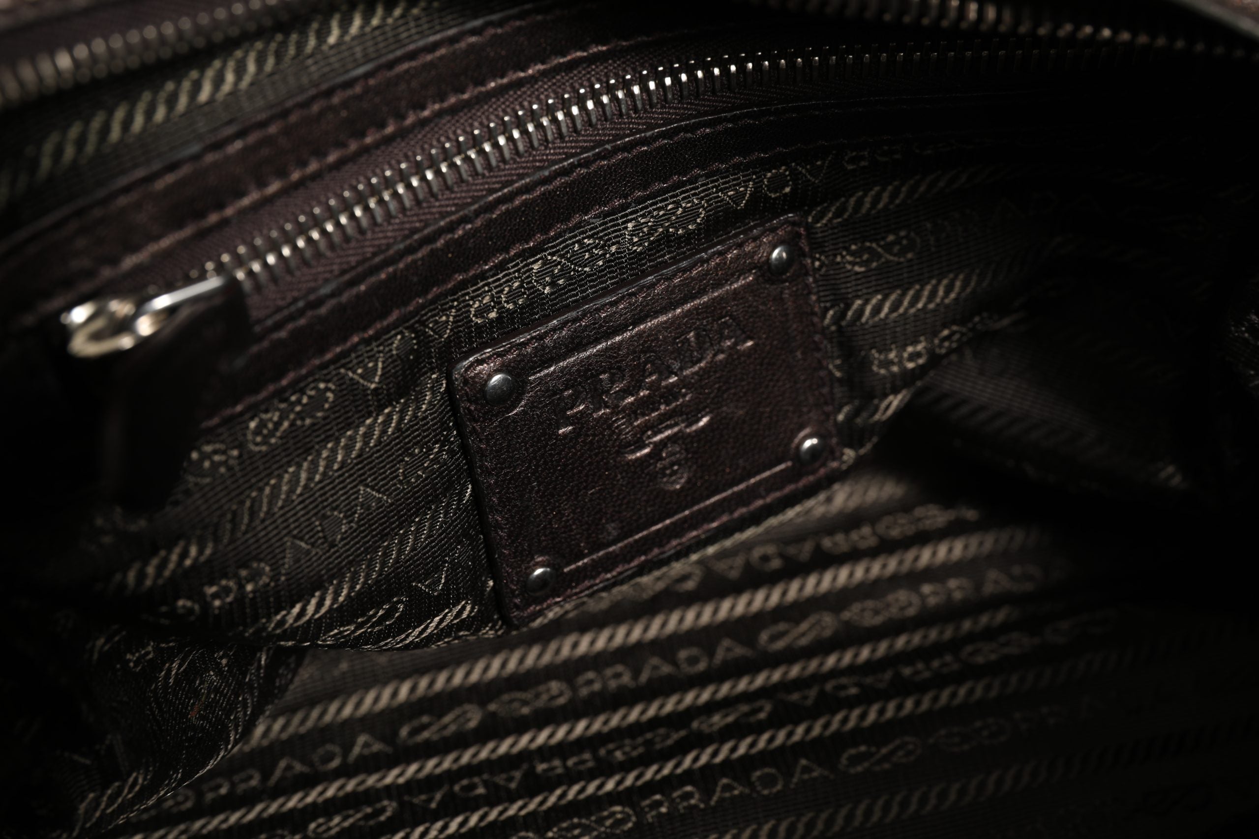Prada Metallic Nappa Leather Ruffle Shoulder Bag