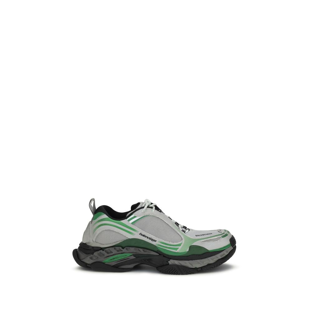 Gray Synthetic Athletic Sneakers with Triple S.2 Design