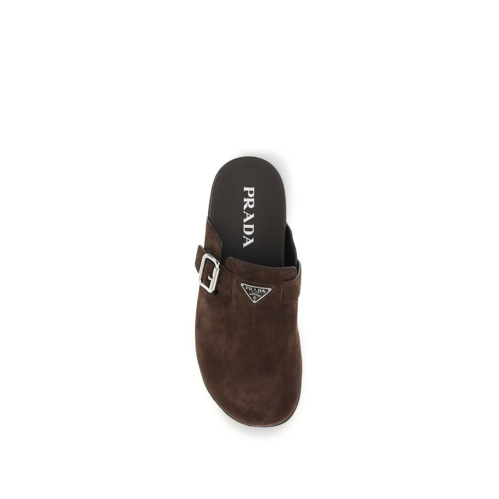 Prada Mules aus braunem Kalbsleder Bos Taurus