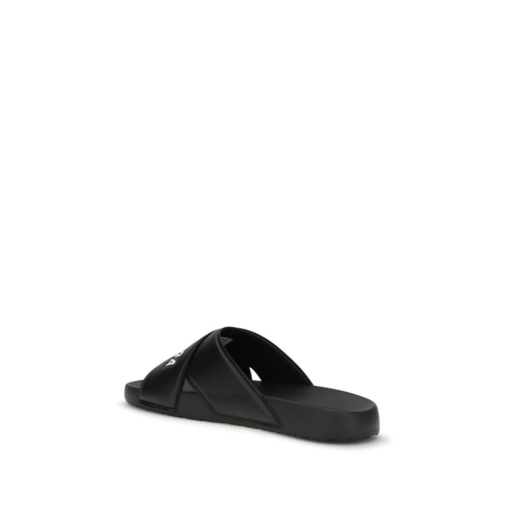 Balenciaga Schwarze Gummipantoletten