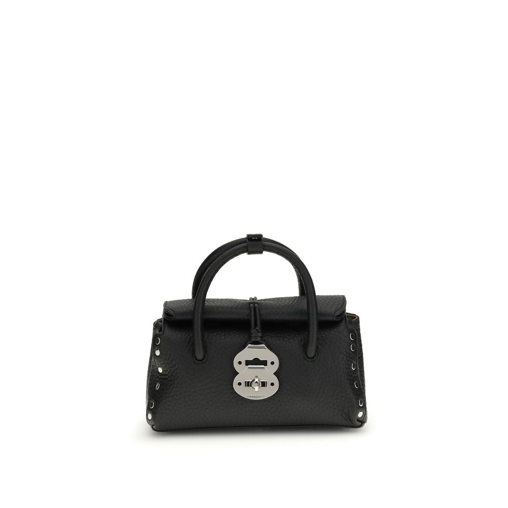Schwarze Leder-Handtasche „Dotta Centauro Baby“