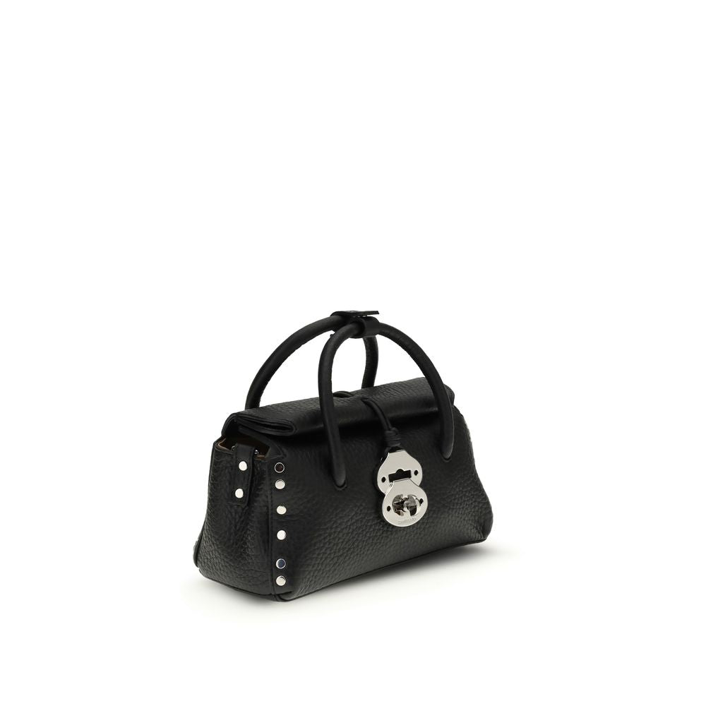 Schwarze Leder-Handtasche „Dotta Centauro Baby“