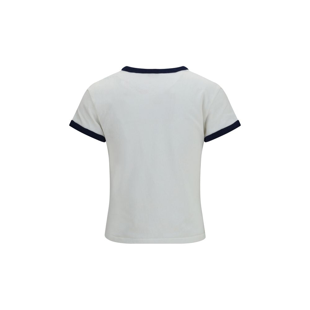 White Cotton T-Shirt with Kenzo Paris Emblem