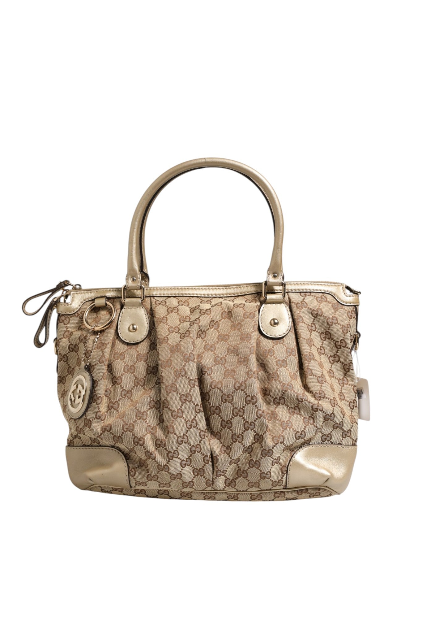 Beige Canvas Sukey Satchel Bag