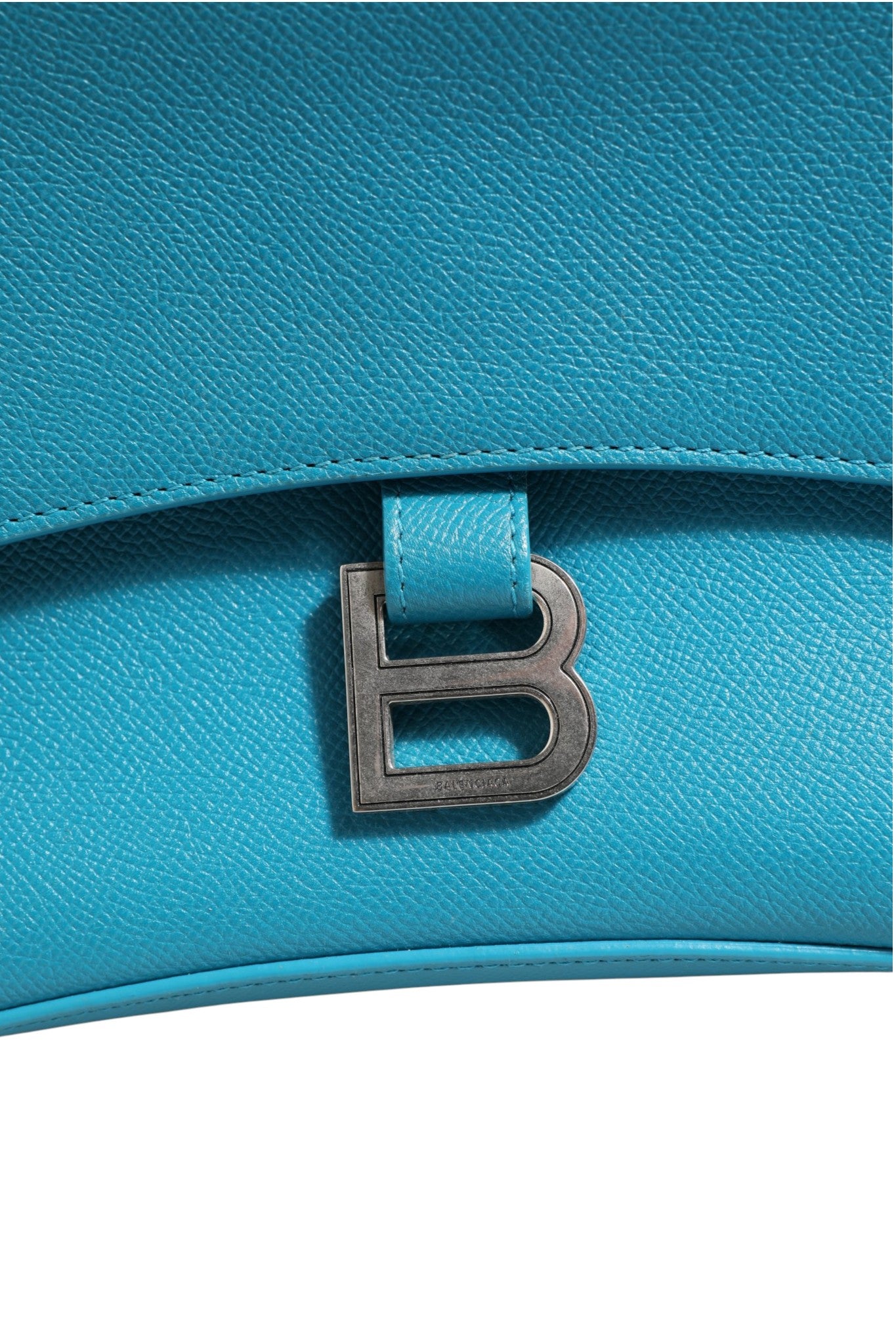 Balenciaga Schultertasche S Downtown aus Kalbsleder Blau