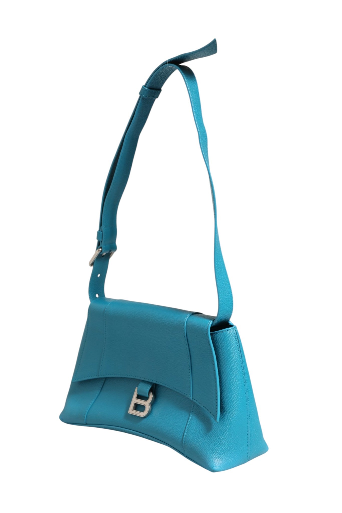Balenciaga Schultertasche S Downtown aus Kalbsleder Blau