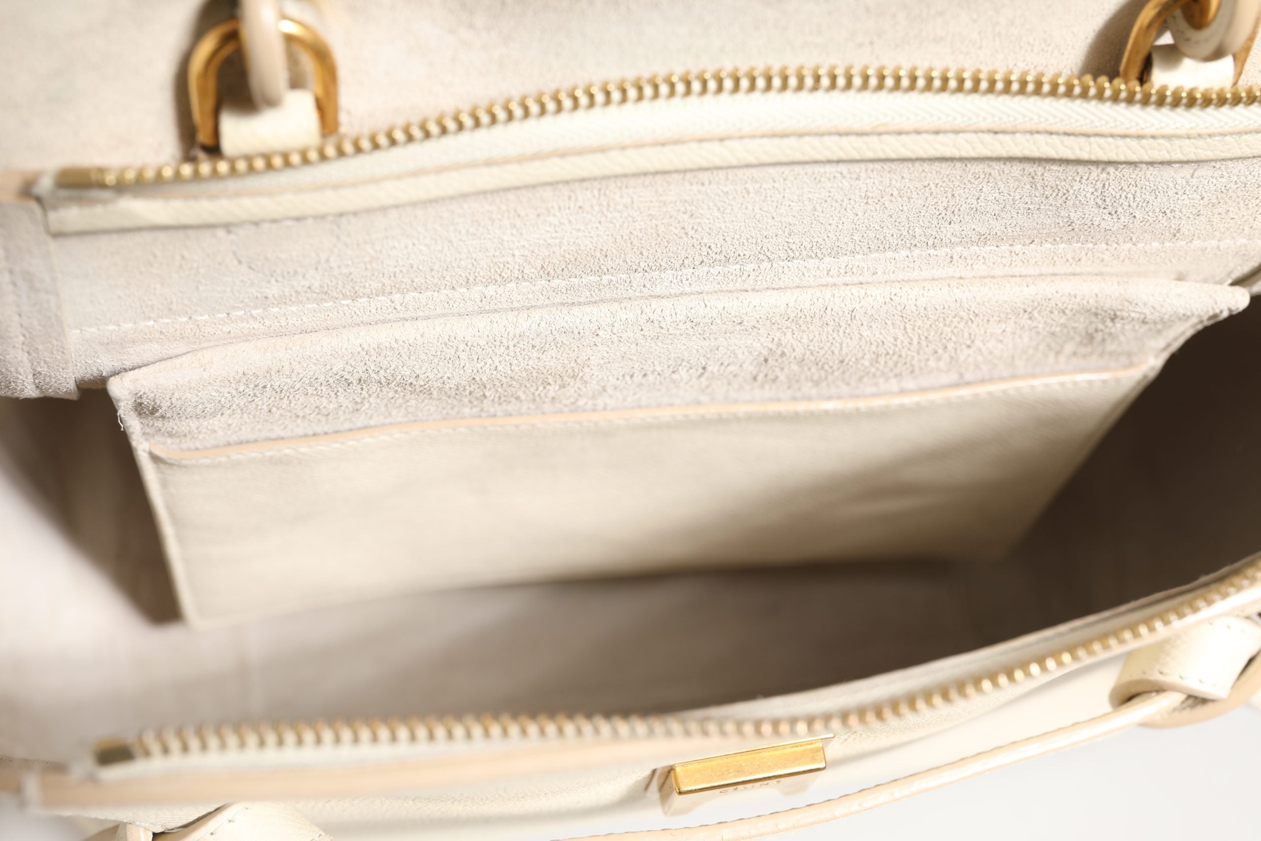 Chalk Leather Nano Belt Bag with Strap