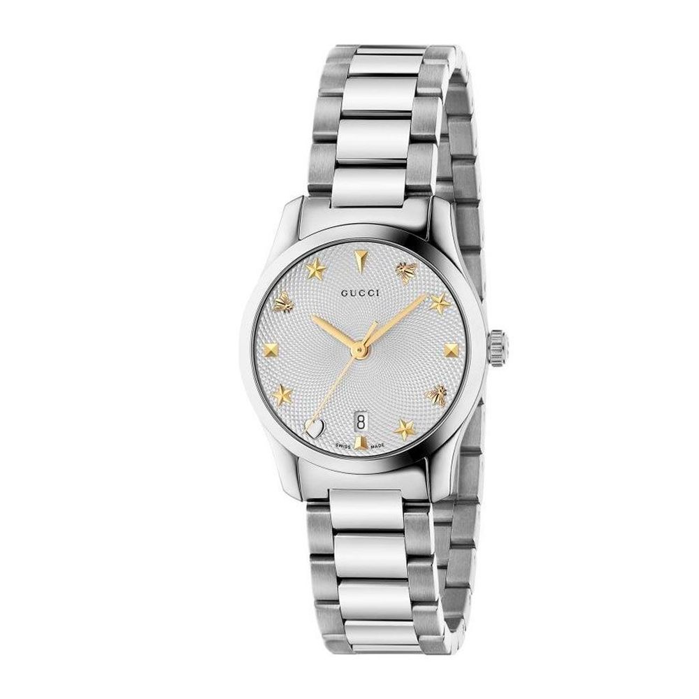 Grey Dress Watch with Stainless Steel Bracelet