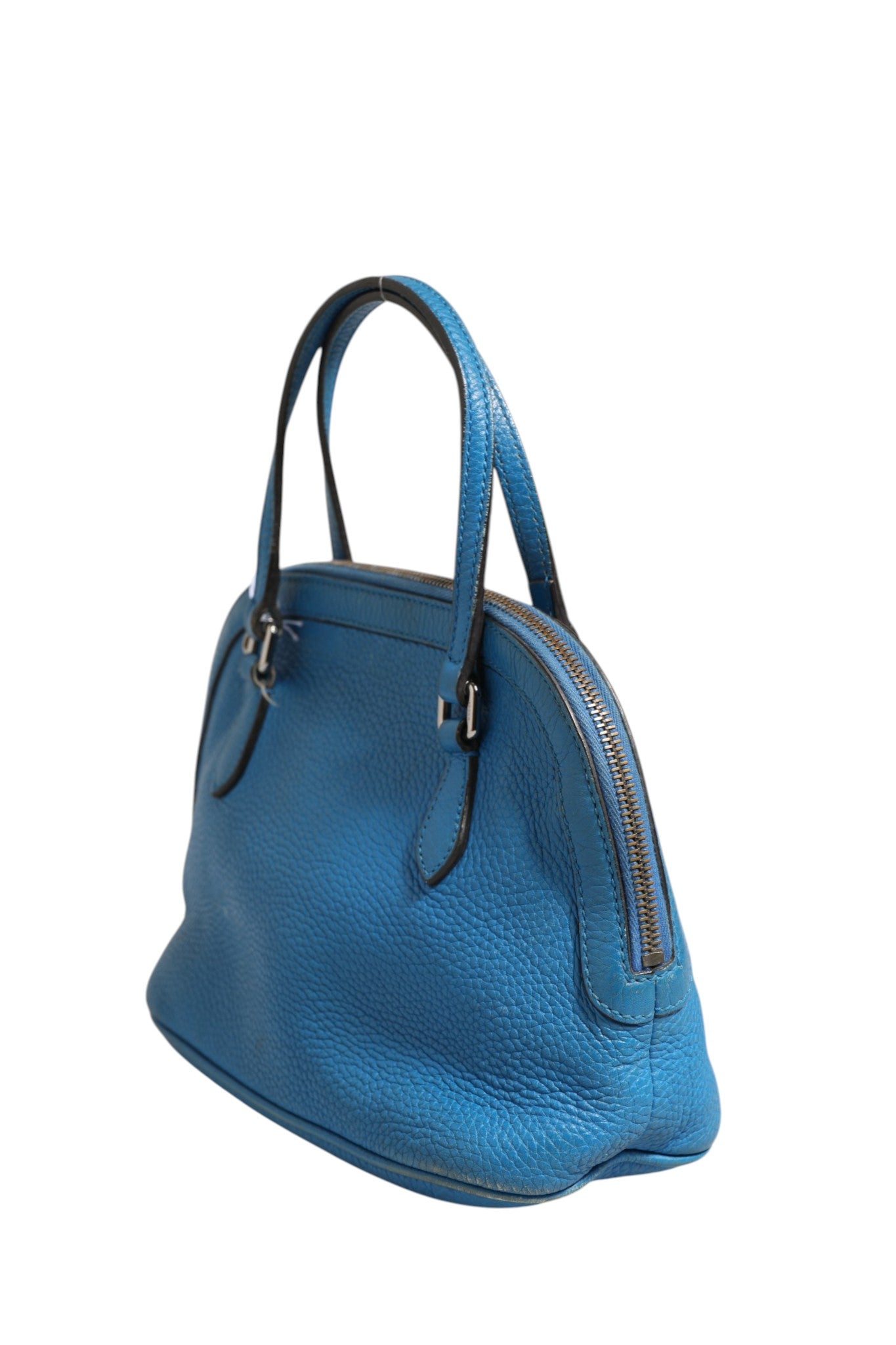 Gucci blaue Leder-Kuppelhandtasche