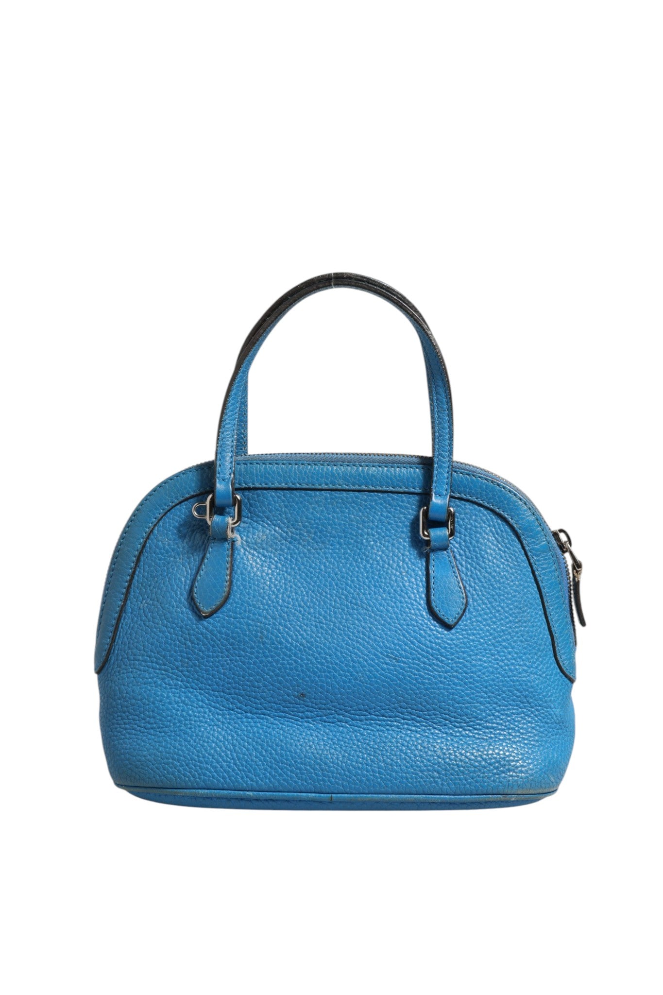 Gucci blaue Leder-Kuppelhandtasche