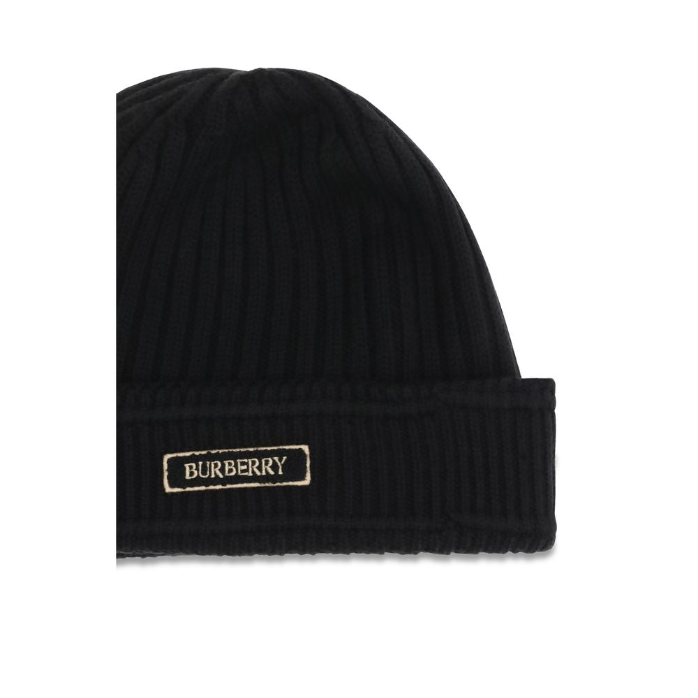 Burberry Black Wool Beanie