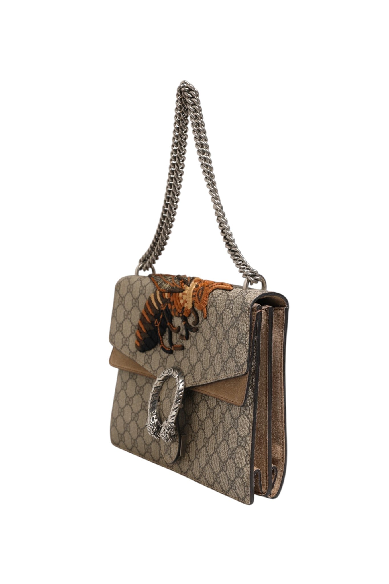 Gucci Supreme Monogram Bee Embroidered Shoulder Bag
