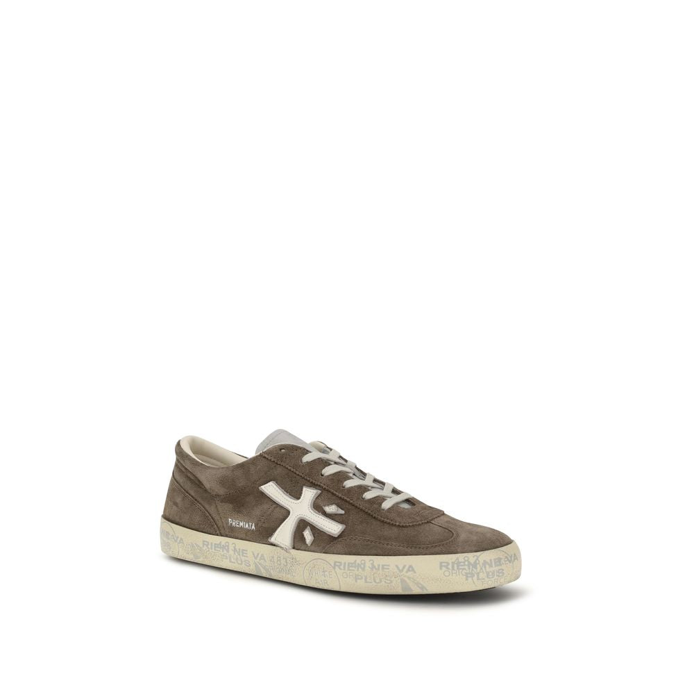 Brown Leather Low Top Sneakers Premiata David