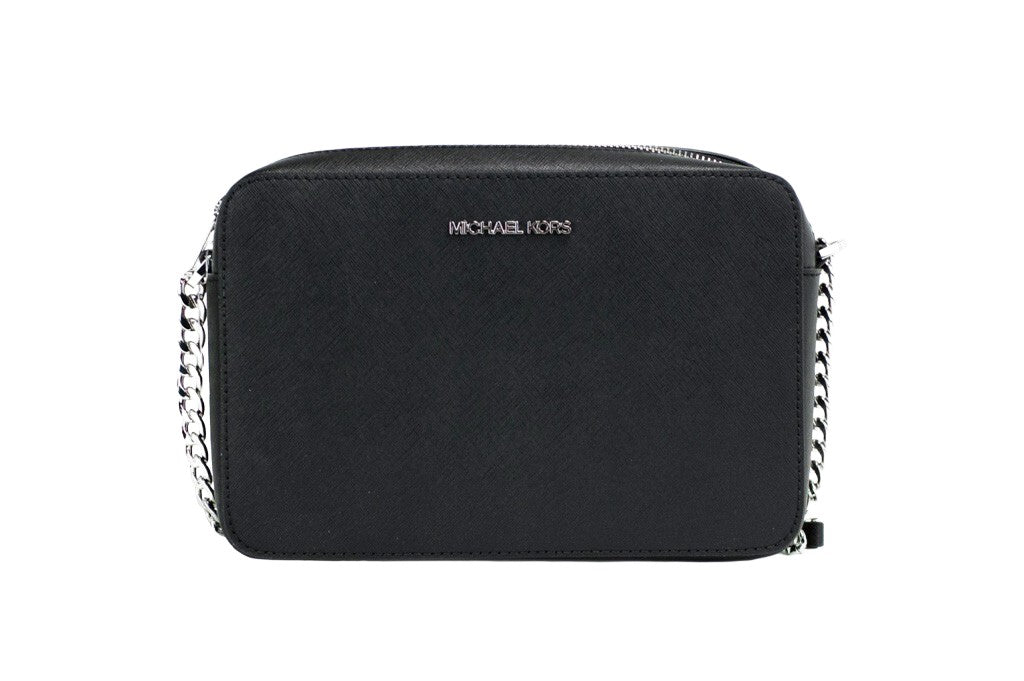 Schwarze Umhängetasche aus Leder mit verstellbarem Riemen von Michael Kors