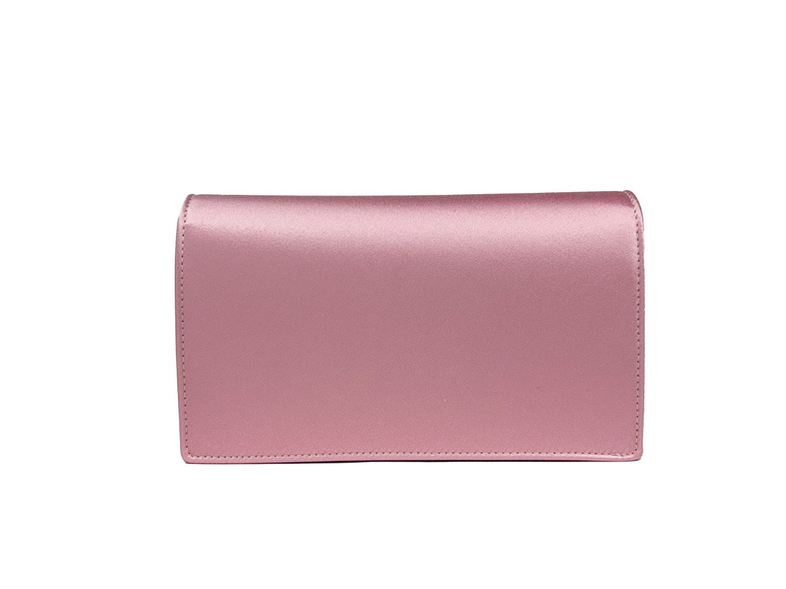 Pink Satin Mini Crossbody Bag with Crystal Medusa by Versace