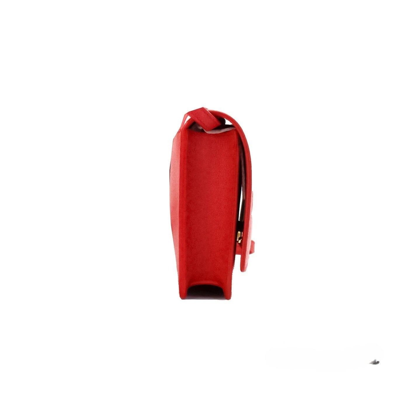 Red Leather Burberry Hampshire Crossbody Bag Embossed Logo