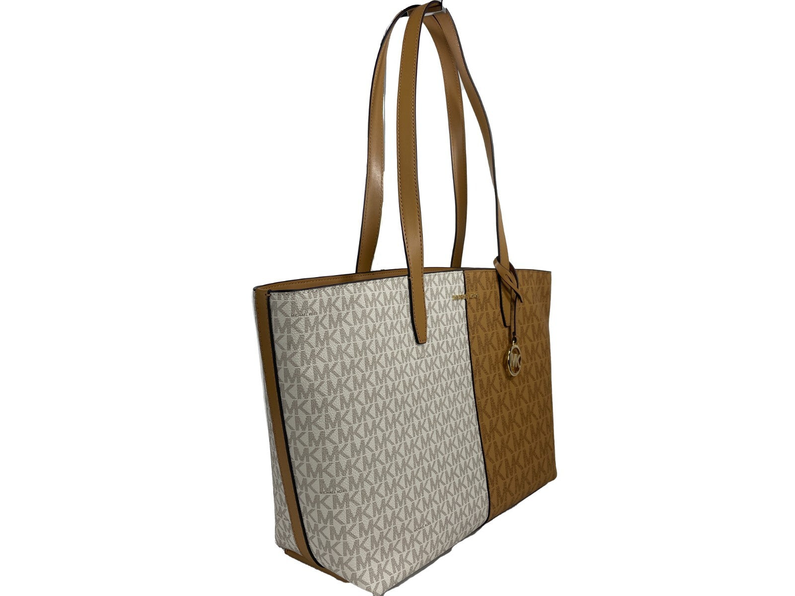 Deer Multi Leather Medium Zip-Top Tote Bag by Michael Kors