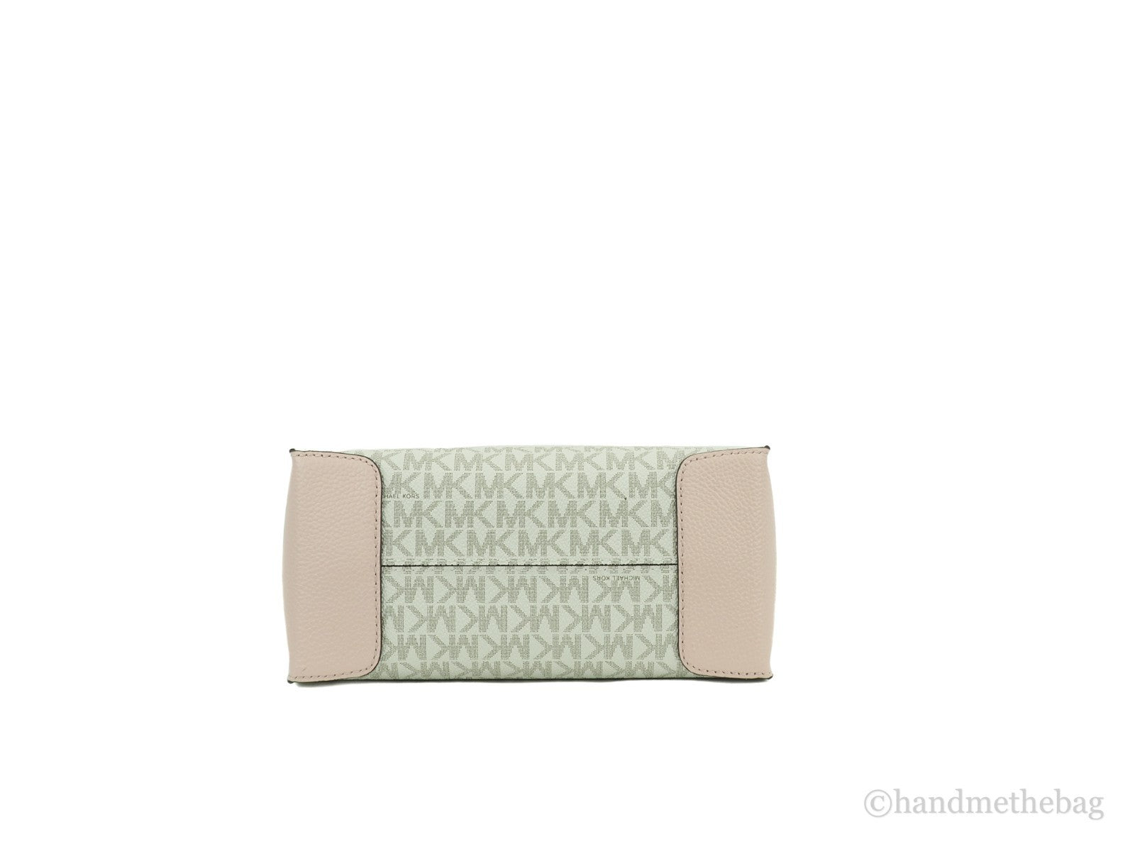 Powder Blush Leather Crossbody Bag with Logo Accordion by Michael Kors