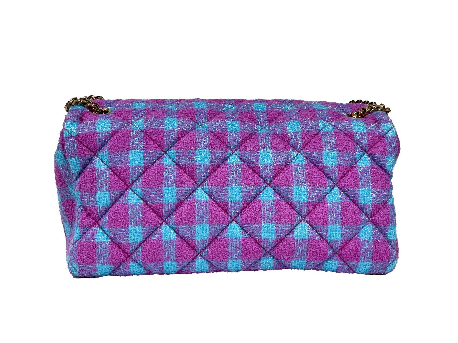 Versace Wool Medium Crossbody Bag with Leather Trim
