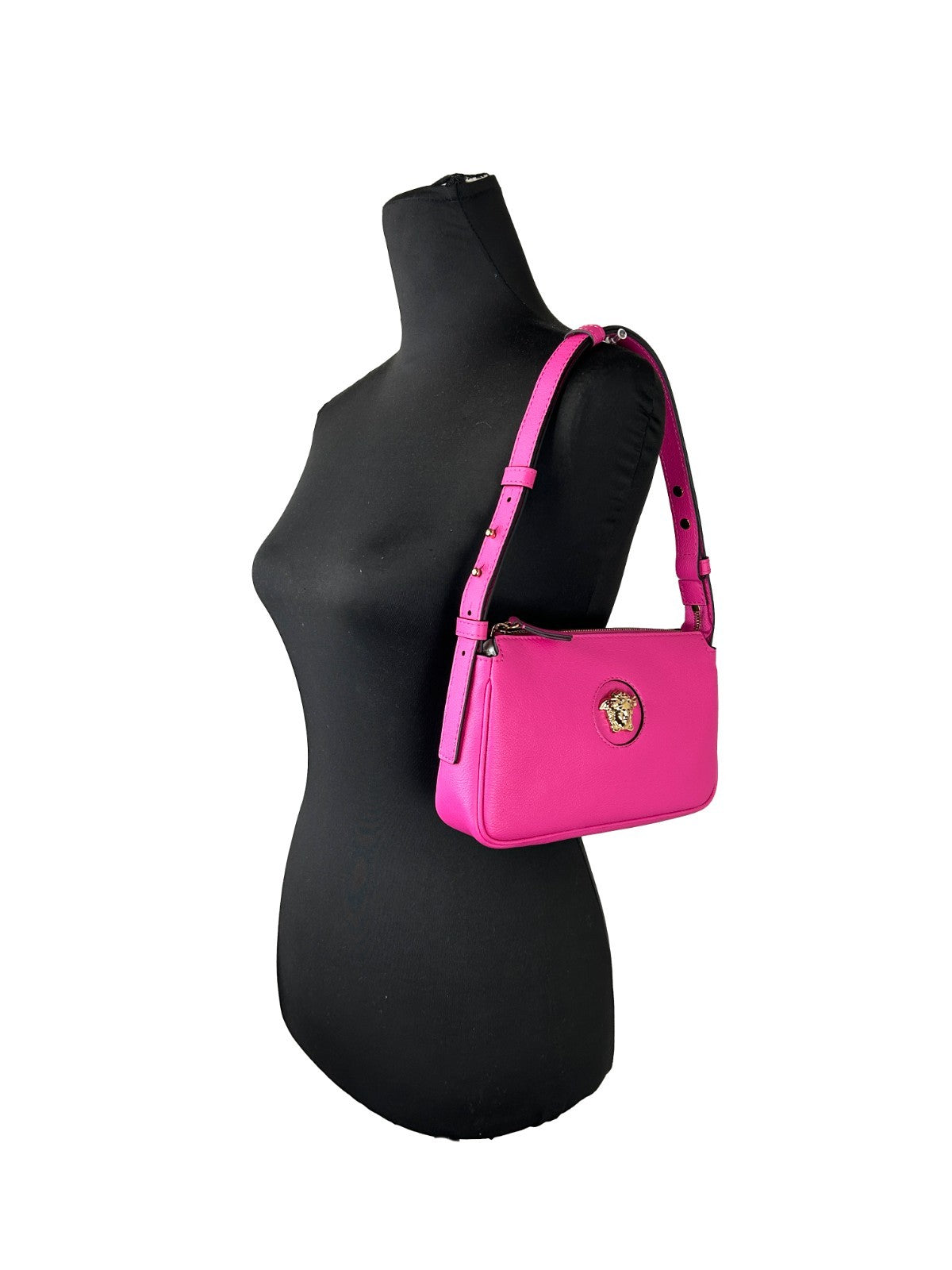 Leder Versace La Medusa Schultertasche mit Logo