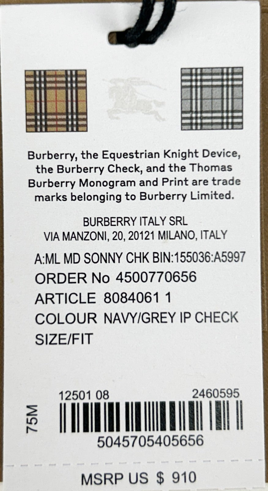 Burberry Check Sonny Gürteltasche aus Synthetik mit silbernen Beschlägen