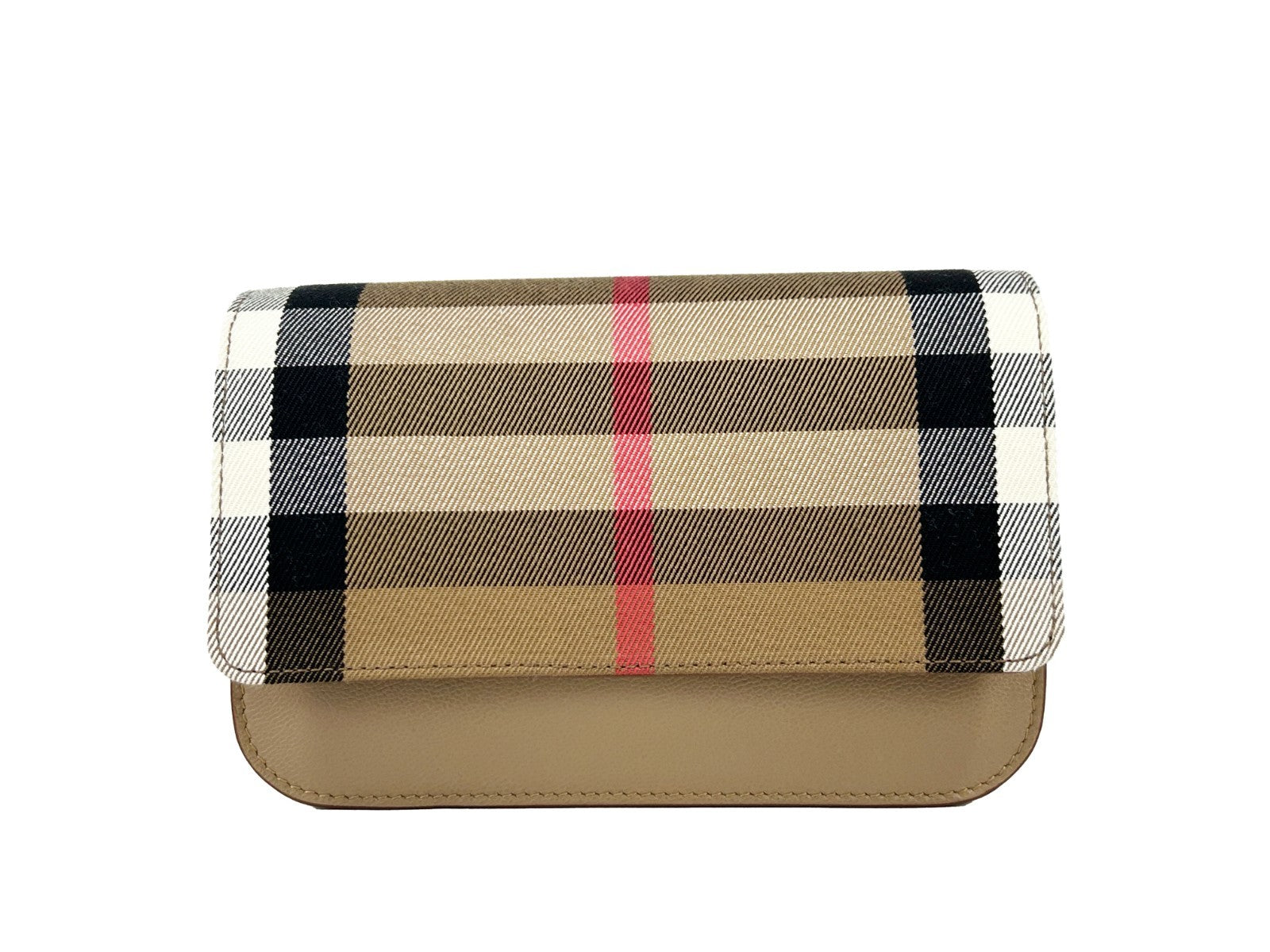 Chestnut Beige Leather Burberry Madison Crossbody Bag
