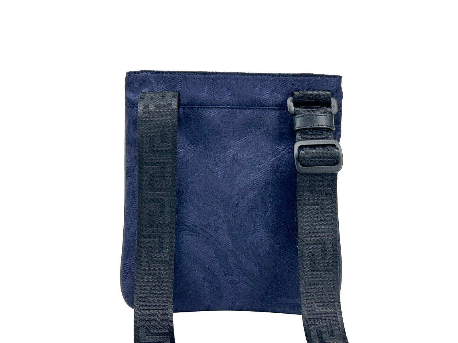 Navy Versace Medusa Flat Crossbody Bag Synthetic