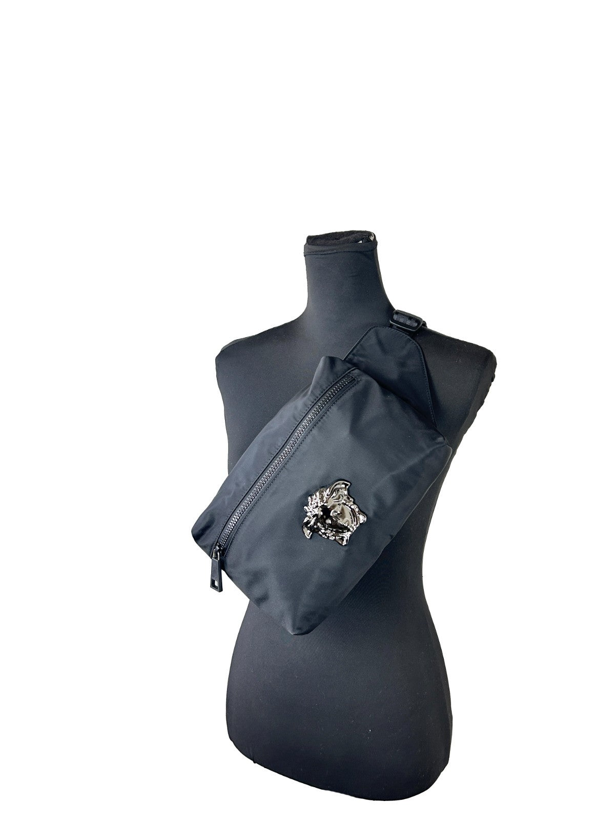 Black Versace Synthetic Medusa Belt Bag with Zip Closure