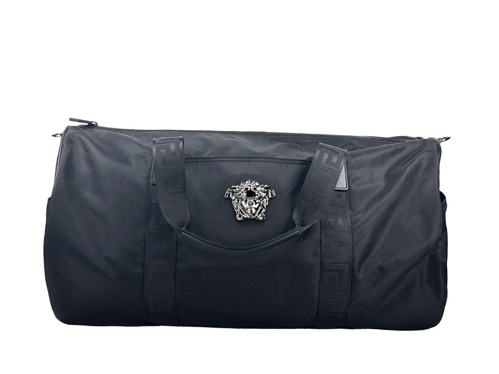 Schwarze Versace Medusa Große Reisetasche aus Synthetik