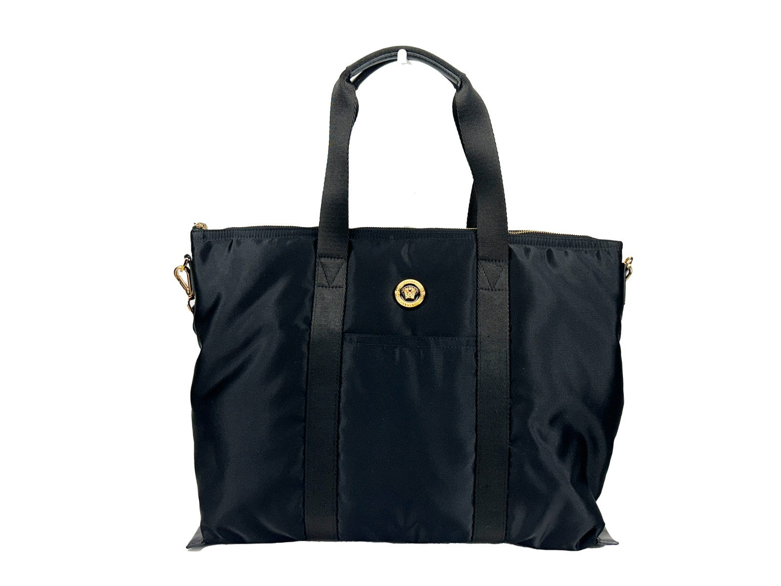 Black Synthetic La Medusa Shoulder Tote Bag by Versace